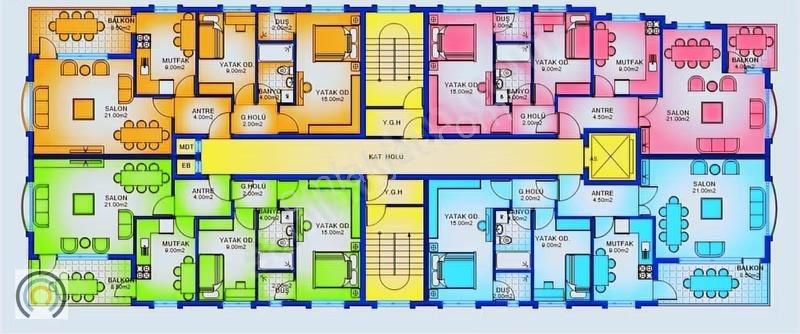 Satılık Arsa Proje Ve İnşaat Ruhsatı Hazır 23 Adet 2+1 Ve Dükkan - Görsel 10