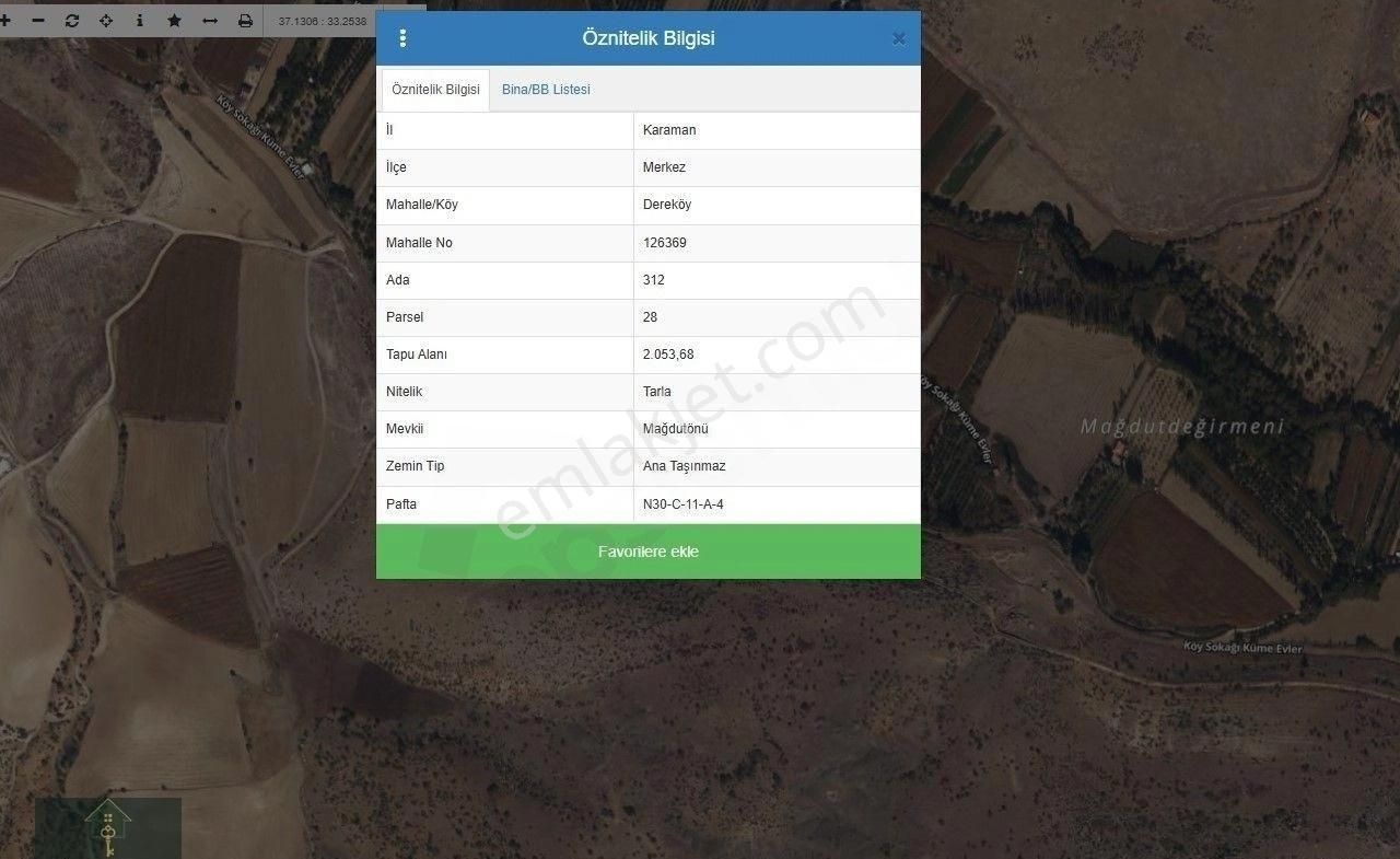 (fisandun) Dereköyde Yatırımlık Tarla