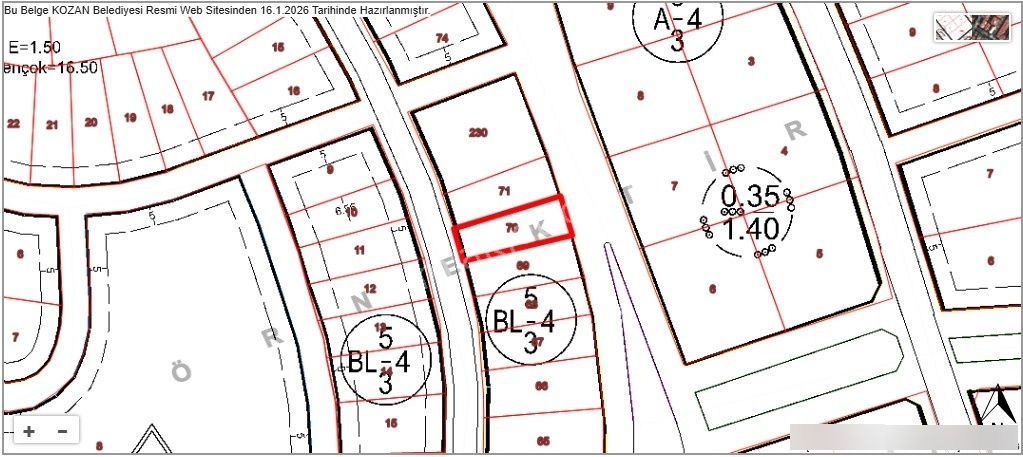 Kozan Tavşantepede İki Yola Cepheli Zemin+3 Konut İmarlı Arsa - Görsel 3