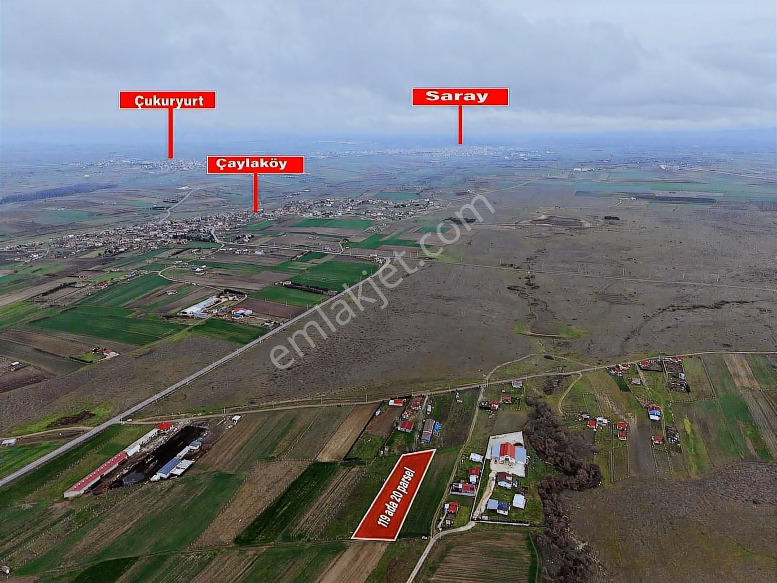 Kapaklı Karlıda Yola Cepheli 2.939 M² Satılık Tarla