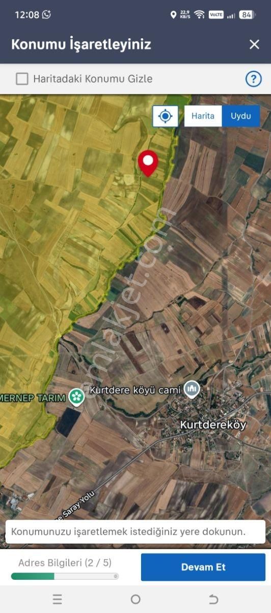 Tekirdağ Saray Demirler De Satılık 5546 M2 Tek Tapu Tarla - Görsel 2