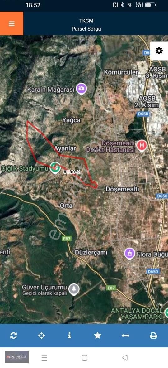 Döşemealtı Çığlık Mahallesi'nde Satılık Parsel - Görsel 3