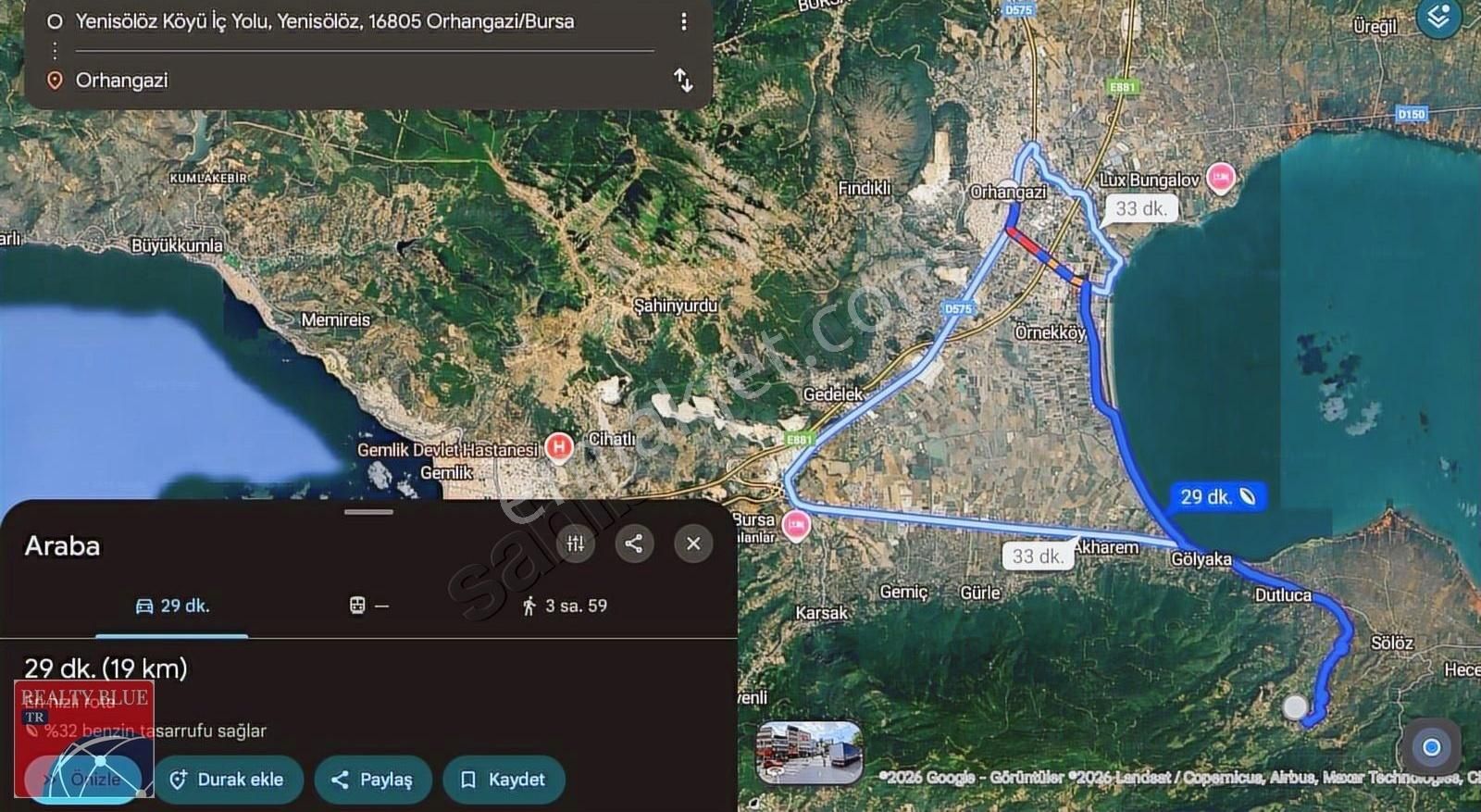 Bursa Orhangazi Yenisölöz'e Satılık Müstakil Tapulu 4199m2 Tarla - Görsel 3