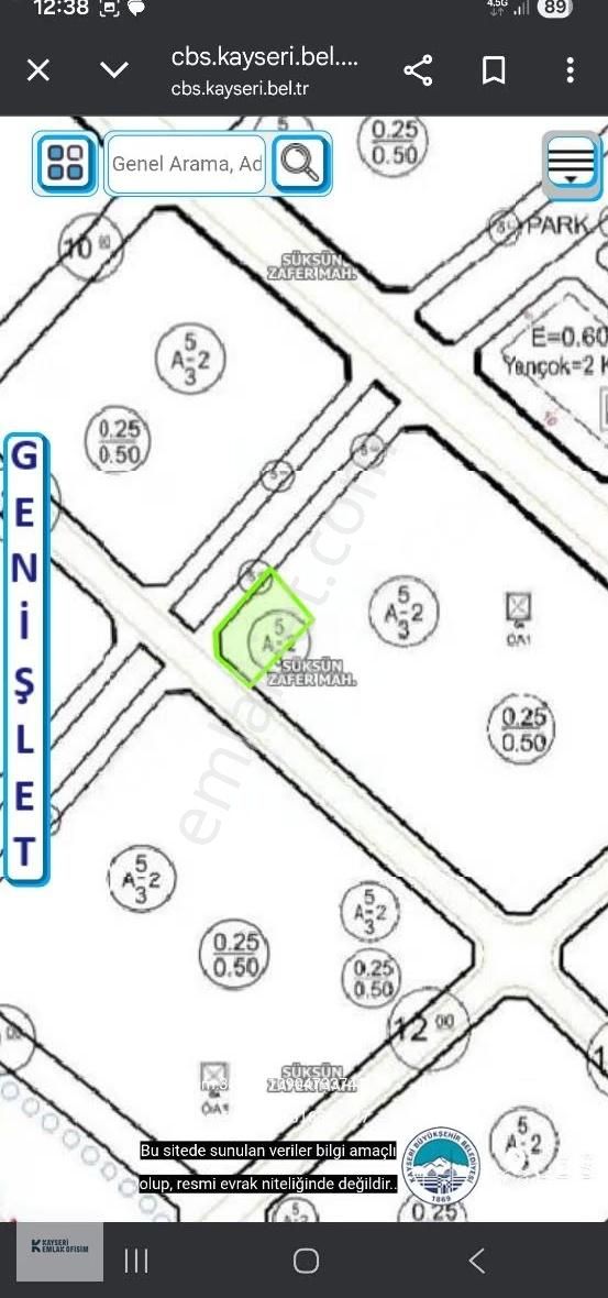 Emlak Ofisim İncesu Süksün Zafer Mh 522 M² İfrazlı Villa Parseli - Görsel 2