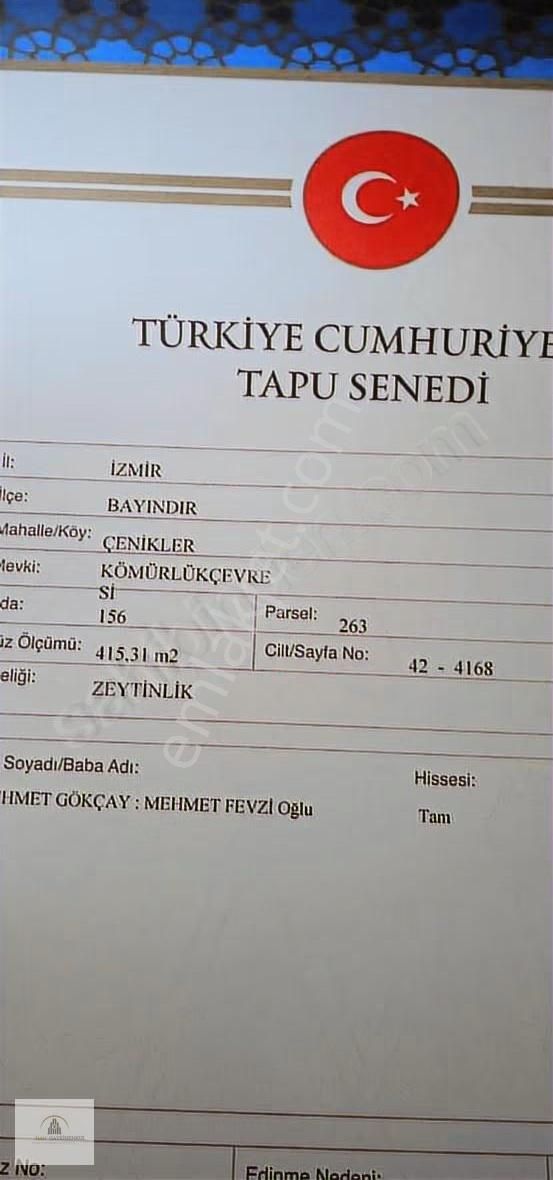 İzmir Bayındır Çenikler Arsalarımız Mevcuttur. Toplu Verilir. - Görsel 16