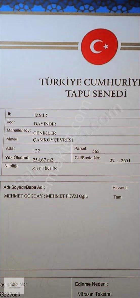 İzmir Bayındır Çenikler Arsalarımız Mevcuttur. Toplu Verilir. - Görsel 7