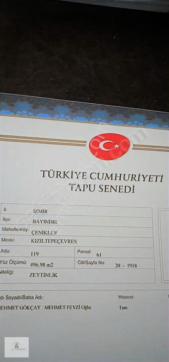 İzmir Bayındır Çenikler Arsalarımız Mevcuttur. Toplu Verilir. - Görsel 10