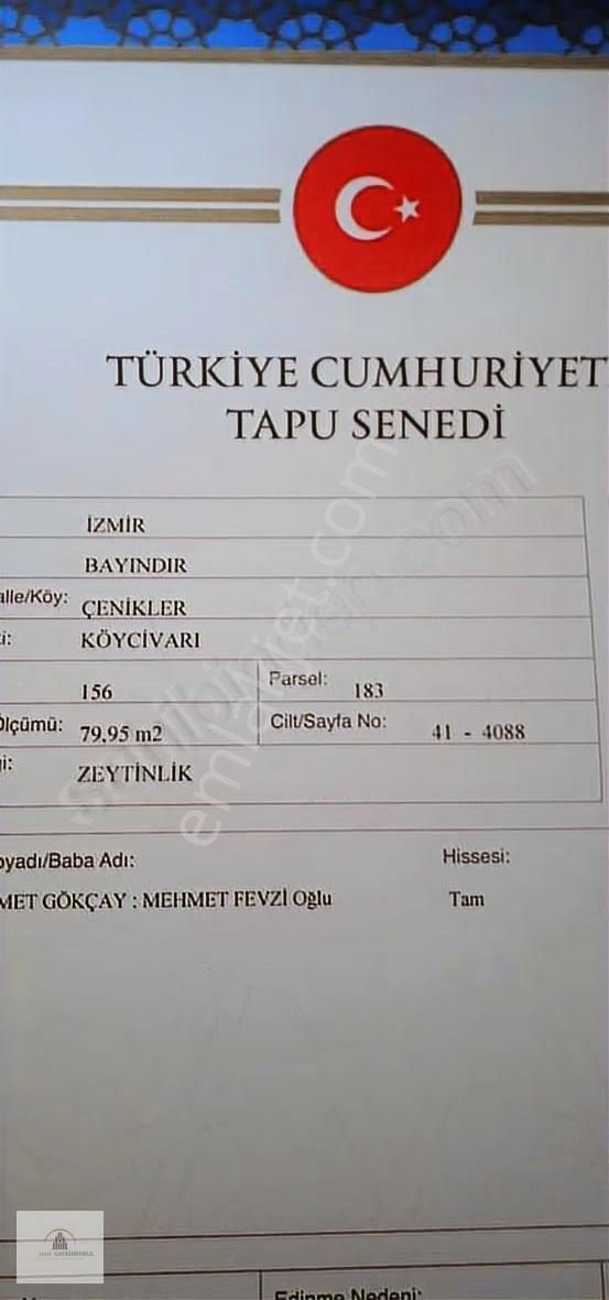 İzmir Bayındır Çenikler Arsalarımız Mevcuttur. Toplu Verilir. - Görsel 6