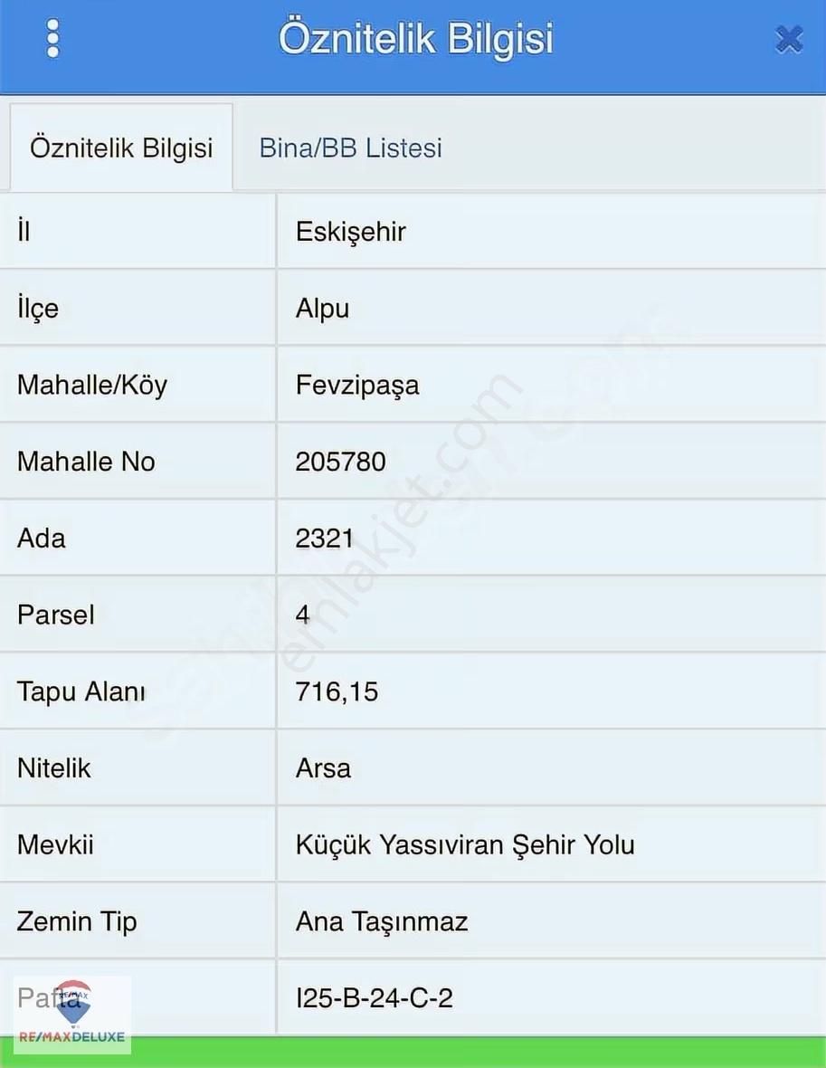 Eskişehir Alpu'da 12 Dairelik 4 Kat İmarlı Arsa...