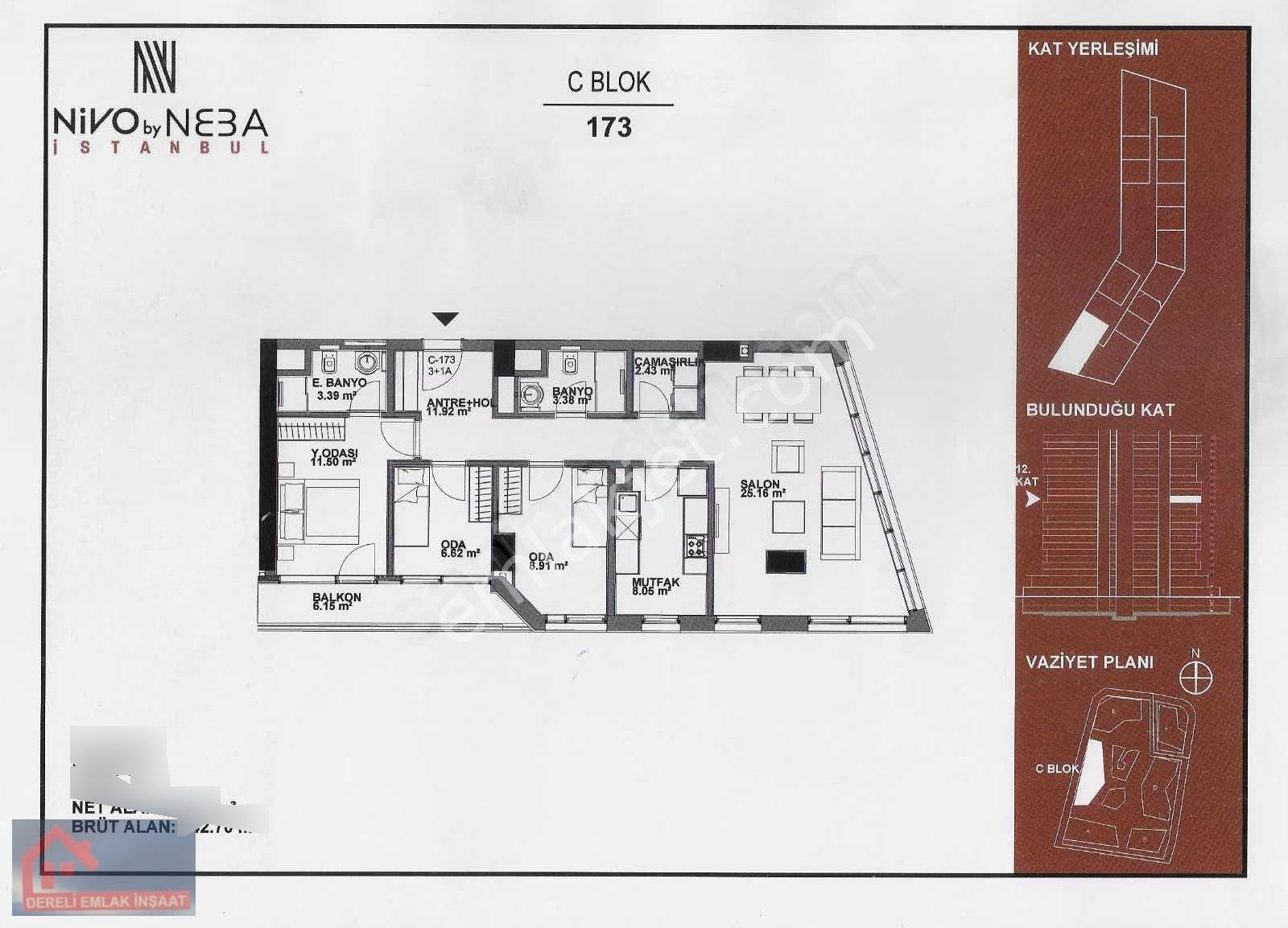 Nivo İst Projesi 3+1 Teraslı Daire