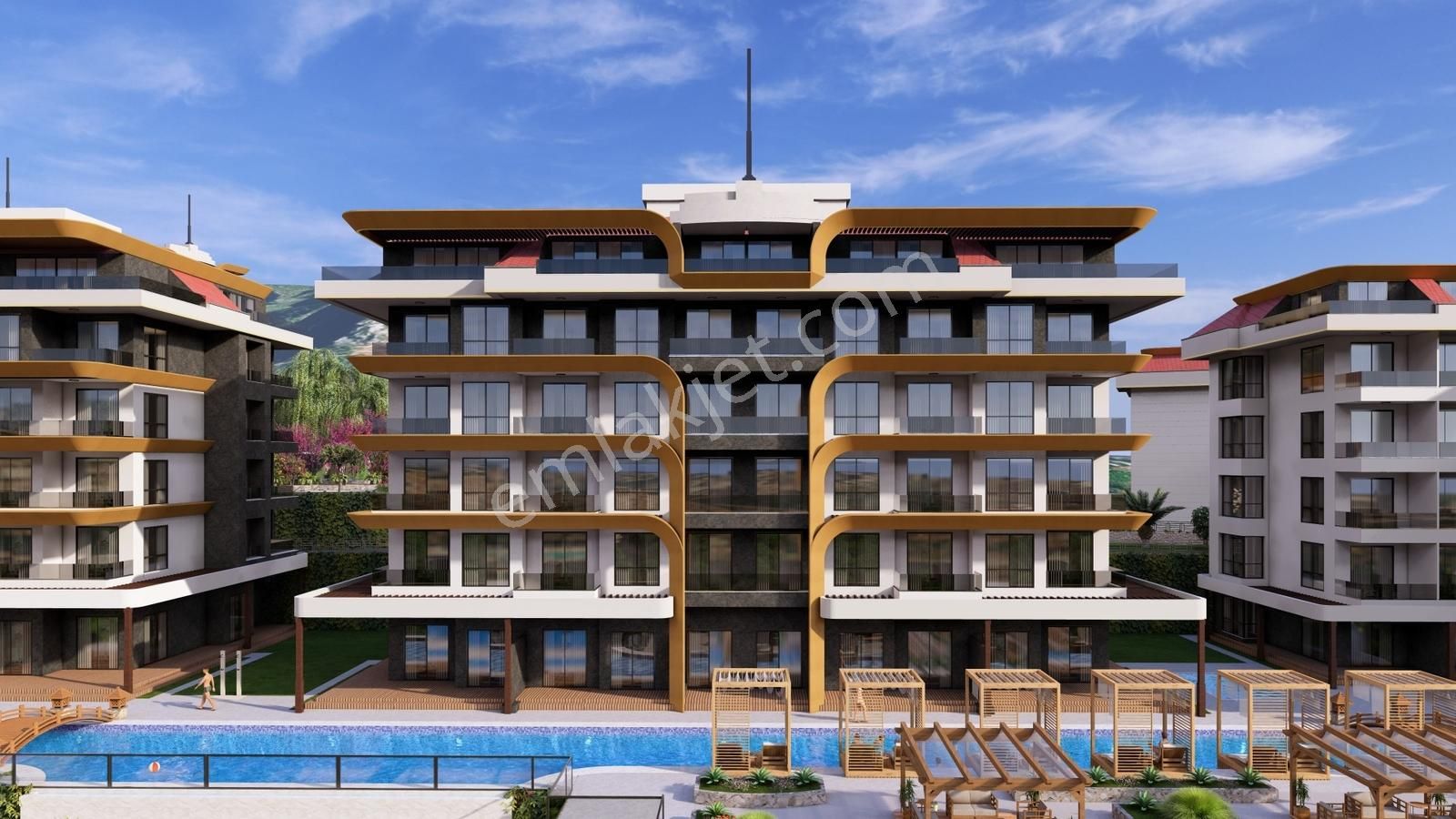 Modern Yaşamın Yeni Merkezi Alanya Kestel Satılık 1+1 Daireler - Görsel 20