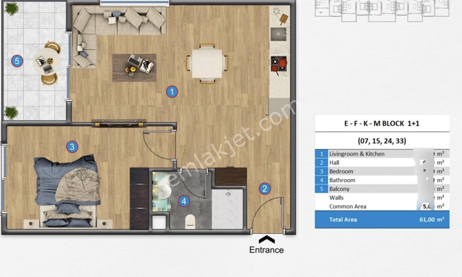 Modern Yaşamın Yeni Merkezi Alanya Kestel Satılık 1+1 Daireler - Görsel 25