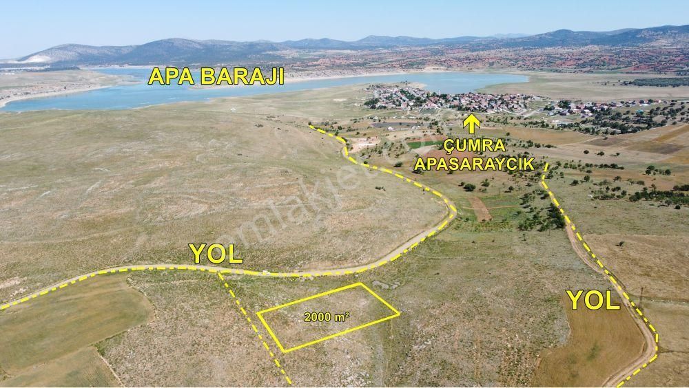 Konya / Çumra / Apasaraycık 2.000 M² Baraja Yakın Tek Tapu Tarla
