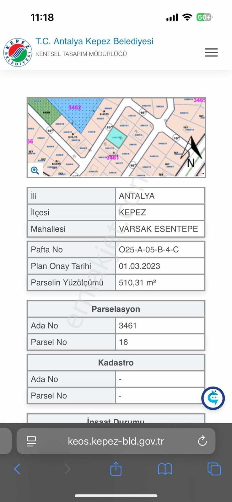 Varsakda 510m Arsa