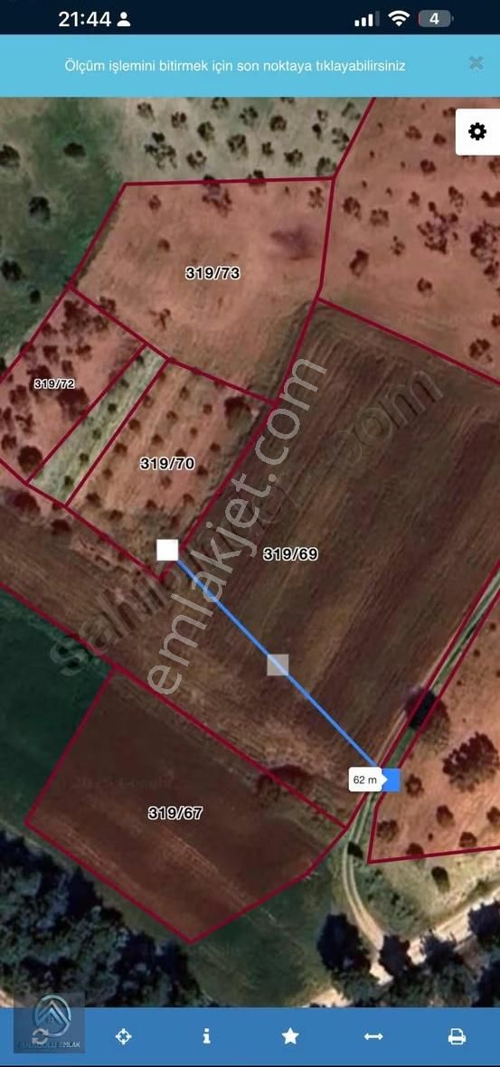 Çanakkale Merkez Erenköyde 923 M2 Zeytinlik Ekili Tarla - Görsel 14