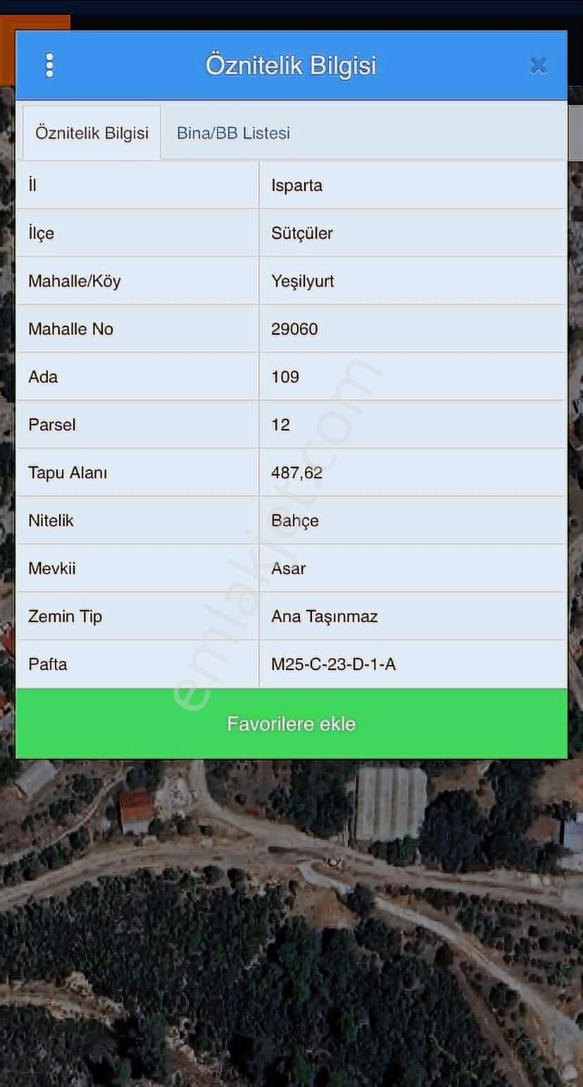 Isparta Sütçüler Yeşılyurt'da Satılık 487m2 Arsa - Görsel 3