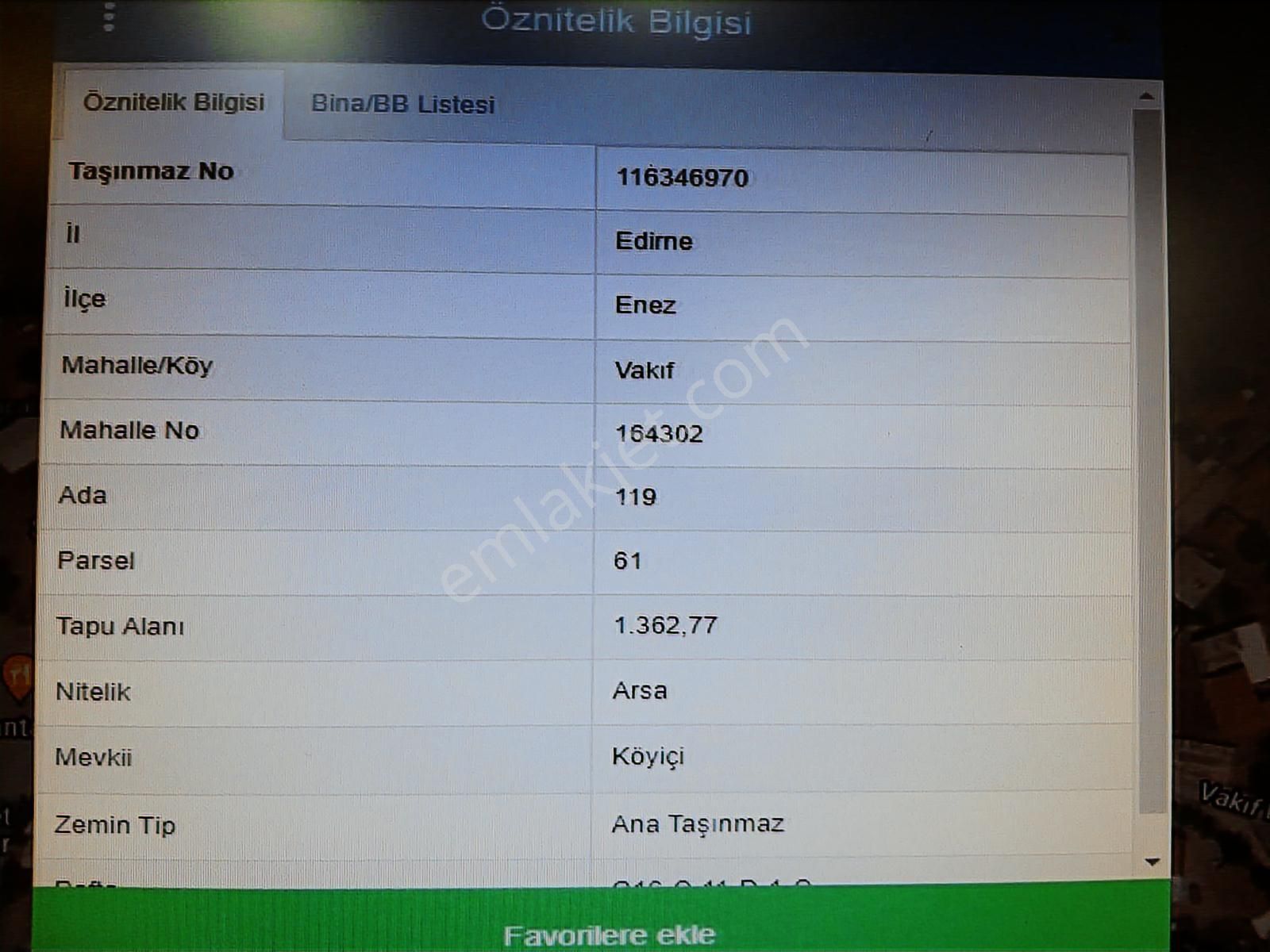 Enez Vakıf Köyünde,köy İçinde,1363m2 İmarlı Satılık Arsa - Görsel 8