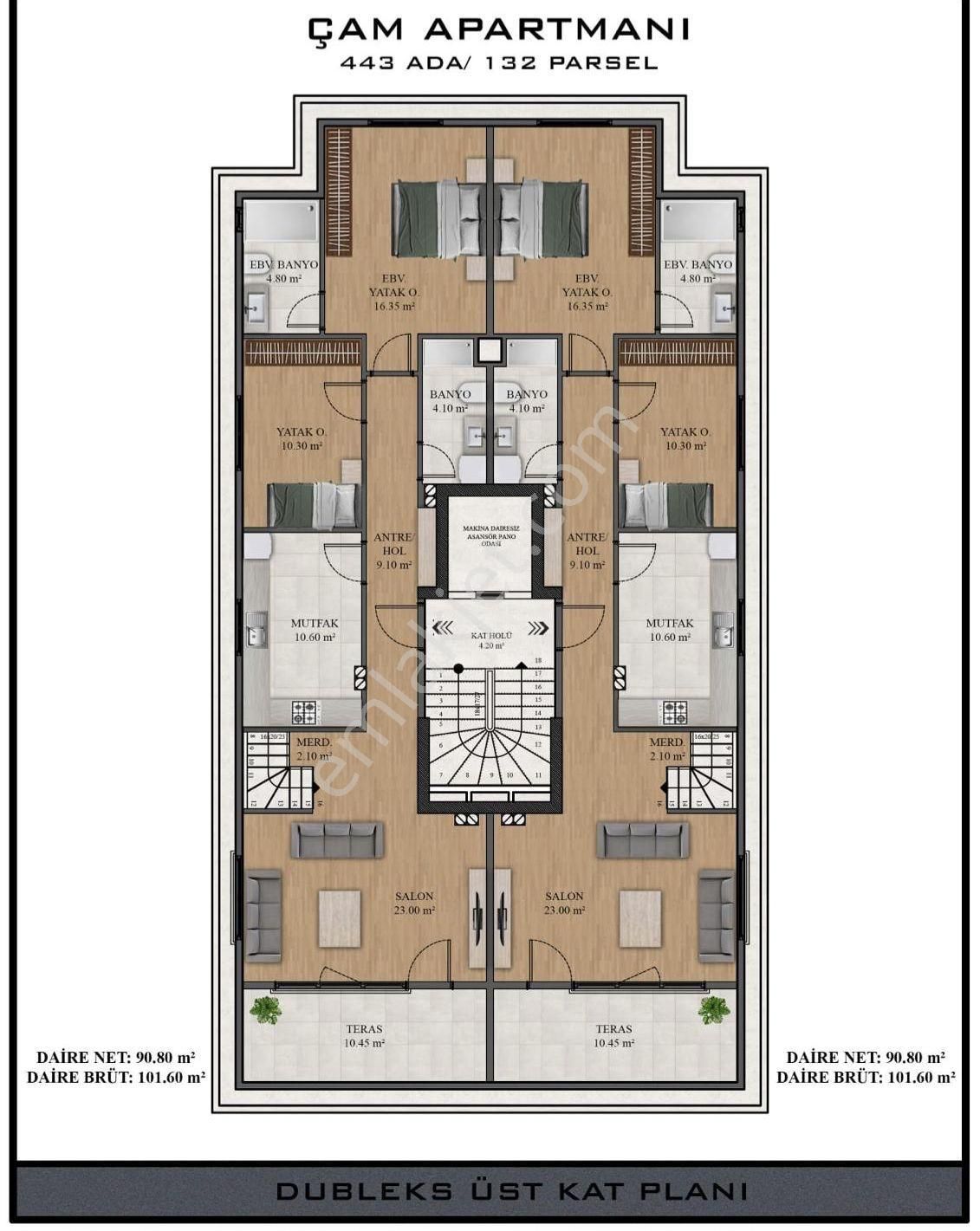 Tek Yetkili Erenköy'de 4+2 Net 180 M2 Balkonlu Ebv Banyolu Sıfır - Görsel 31