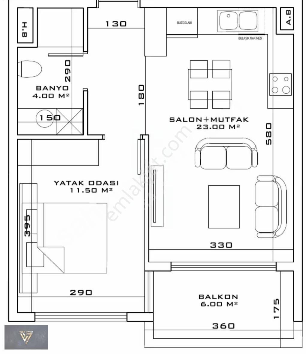 Queen Projesinde Lüks 1+1 Daire | Altıntaş - Görsel 8