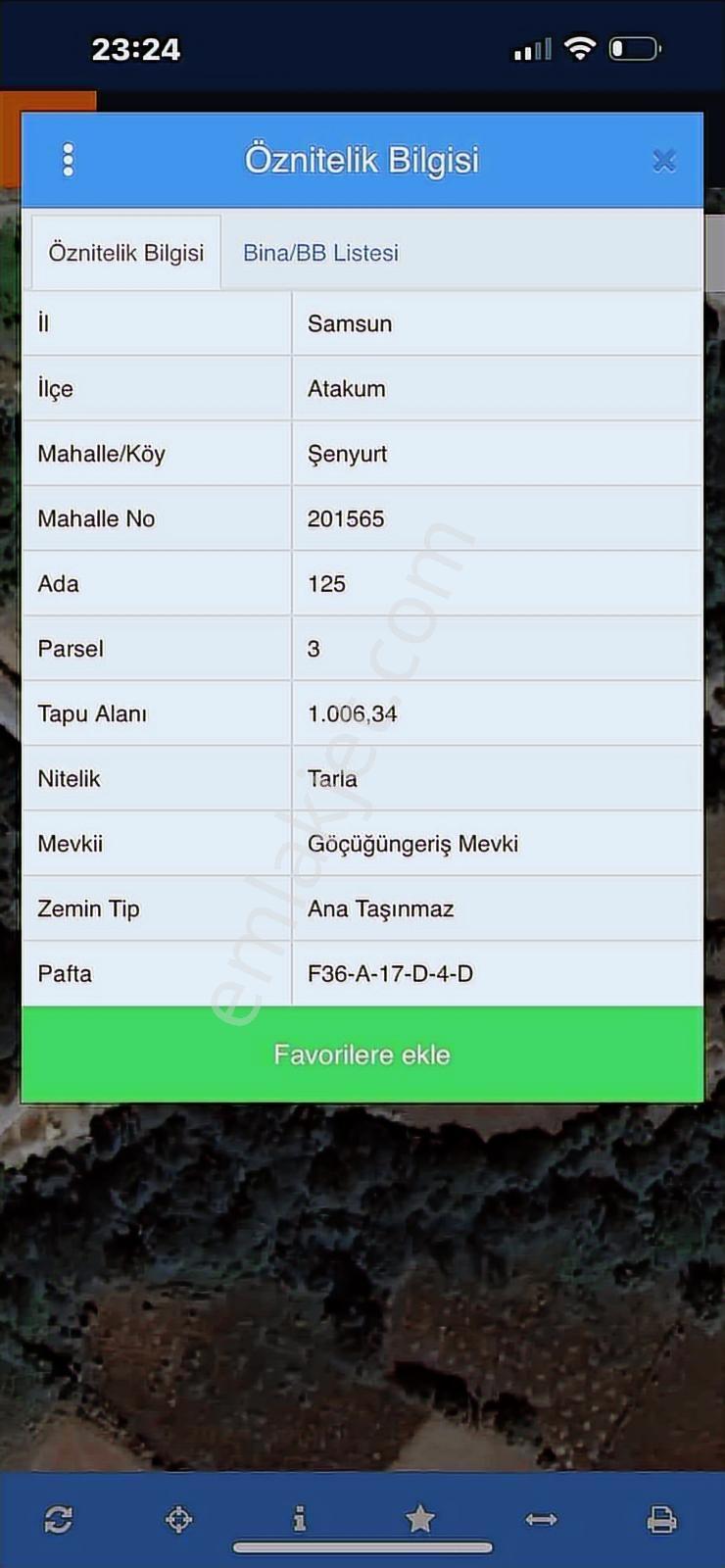 Atakum Şenyurt Köyünde 1000 M2 Doğa İçinde Fırsat Tarla - Görsel 4