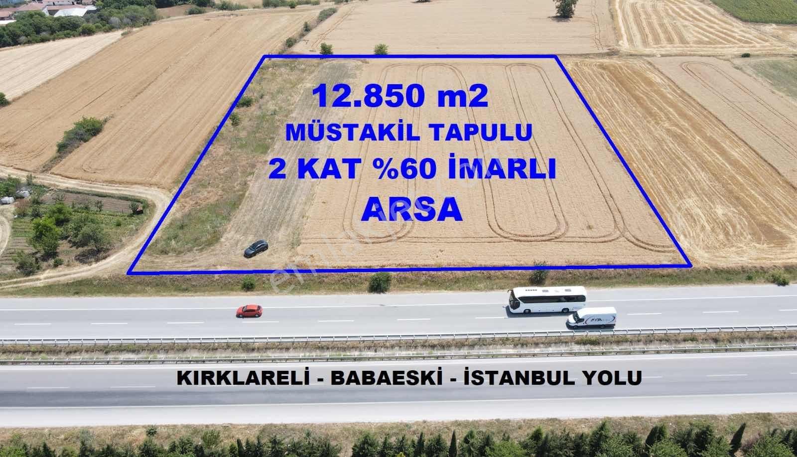K.eli Babaeski Taşağıl Anayola Cephe 12.097 Metre Arsa Satılık. - Görsel 5
