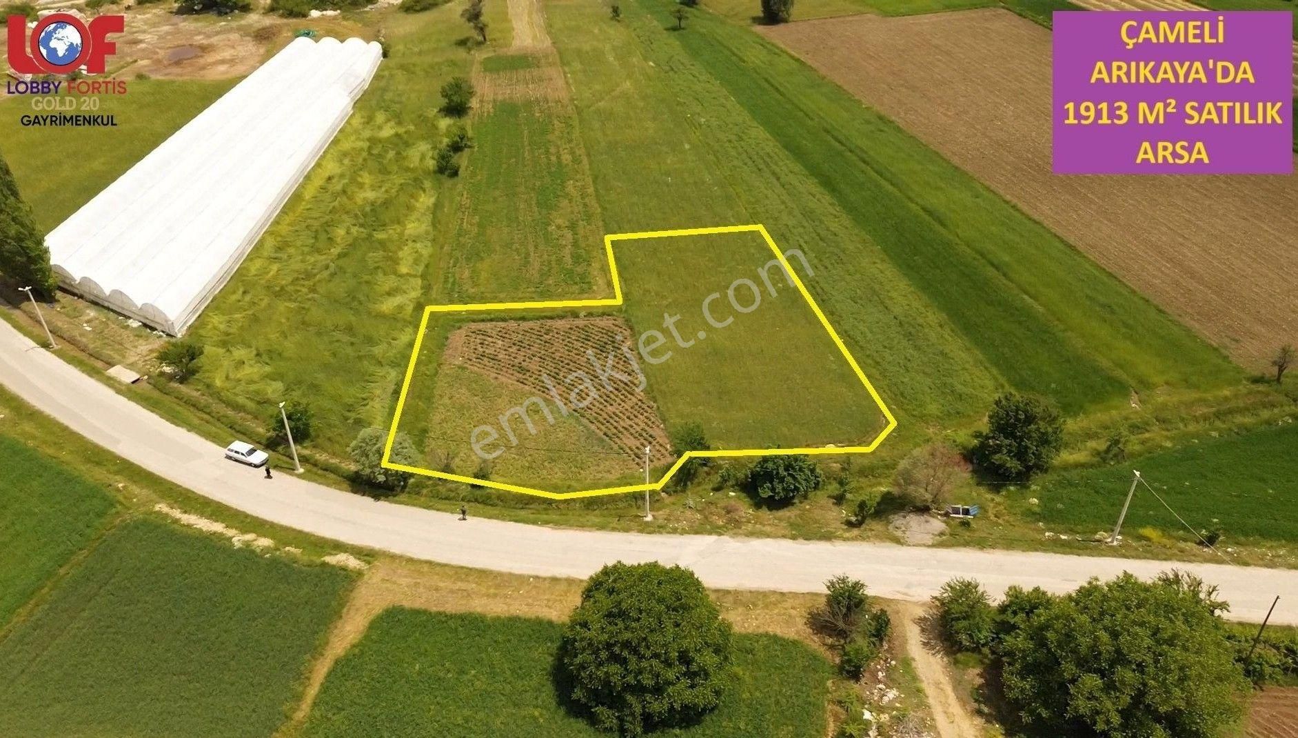 🦋lobby Fortis'ten Satılık Çameli Arıkaya'da 3'e Bölünebilen %40 İmarlı 1913 M² Arsa🦋