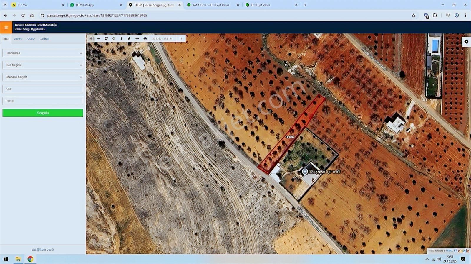 Geneyik'te Satılık 923 M2 Asfalt Üzeri Bağ Evlik Arazi - Görsel 2