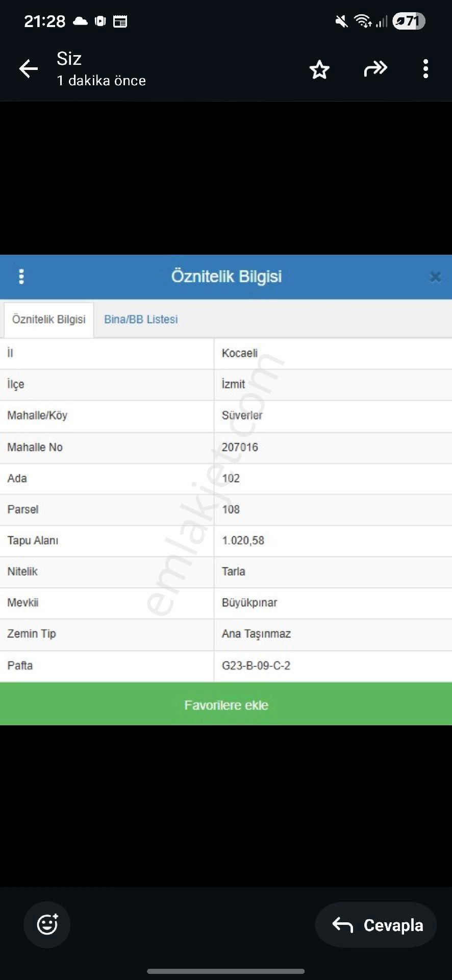 Kocaeli İzmit Süverler 1020 M² - Görsel 2