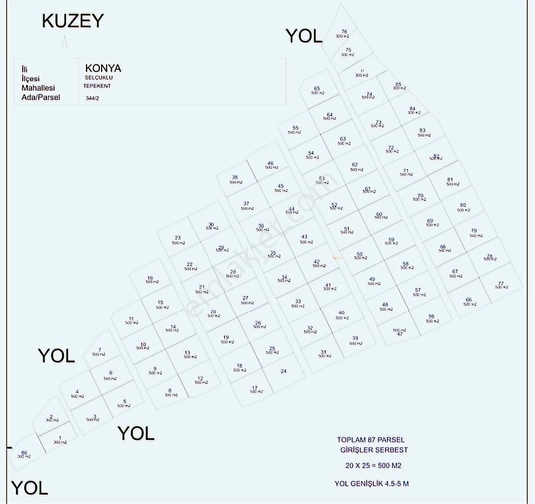 Selçuklu Tepekentte Satılık Hobi Bahçeleri ( 1000 M2 ) - Görsel 3