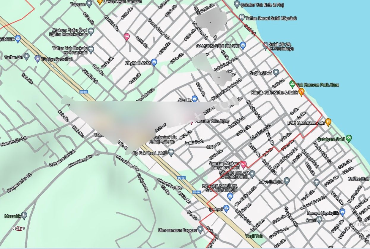 Samsun Atakum Deniz Manzaralı Bulvara Cephe Satılık Arsa - Görsel 9