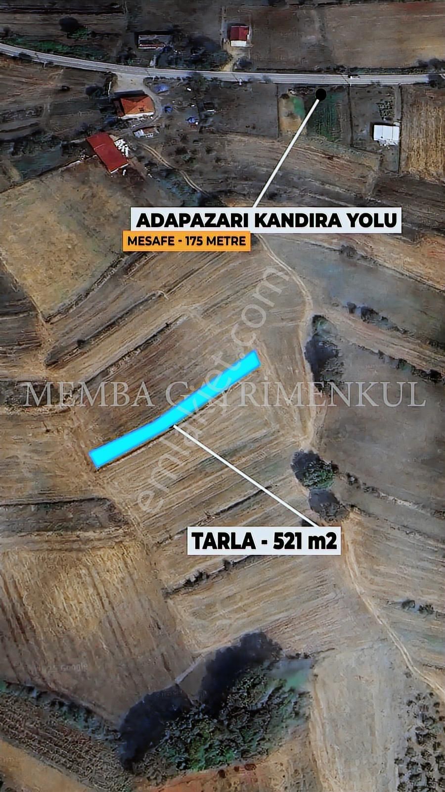 Adapazarı Işıklarda Satılık 521 M² Tarla Elektrik & Su 120 M - Görsel 6