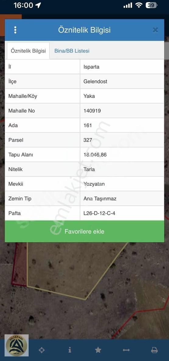 Gelendost Yaka'da 20.000 M2 Satılıkk Tarla