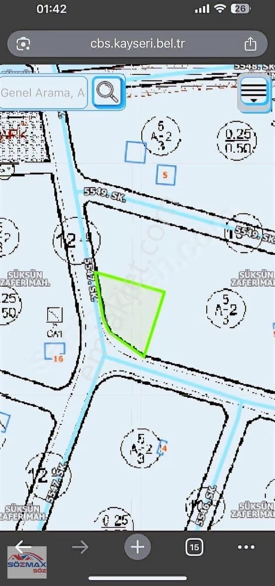 Süksün Zafer Yatırımlık | İki Villalık Köşe Başı Villa Arsası