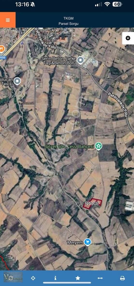 Edirne Kırcasalihte 10 Dönüm Tek Tapu Kupon Tarla - Görsel 5