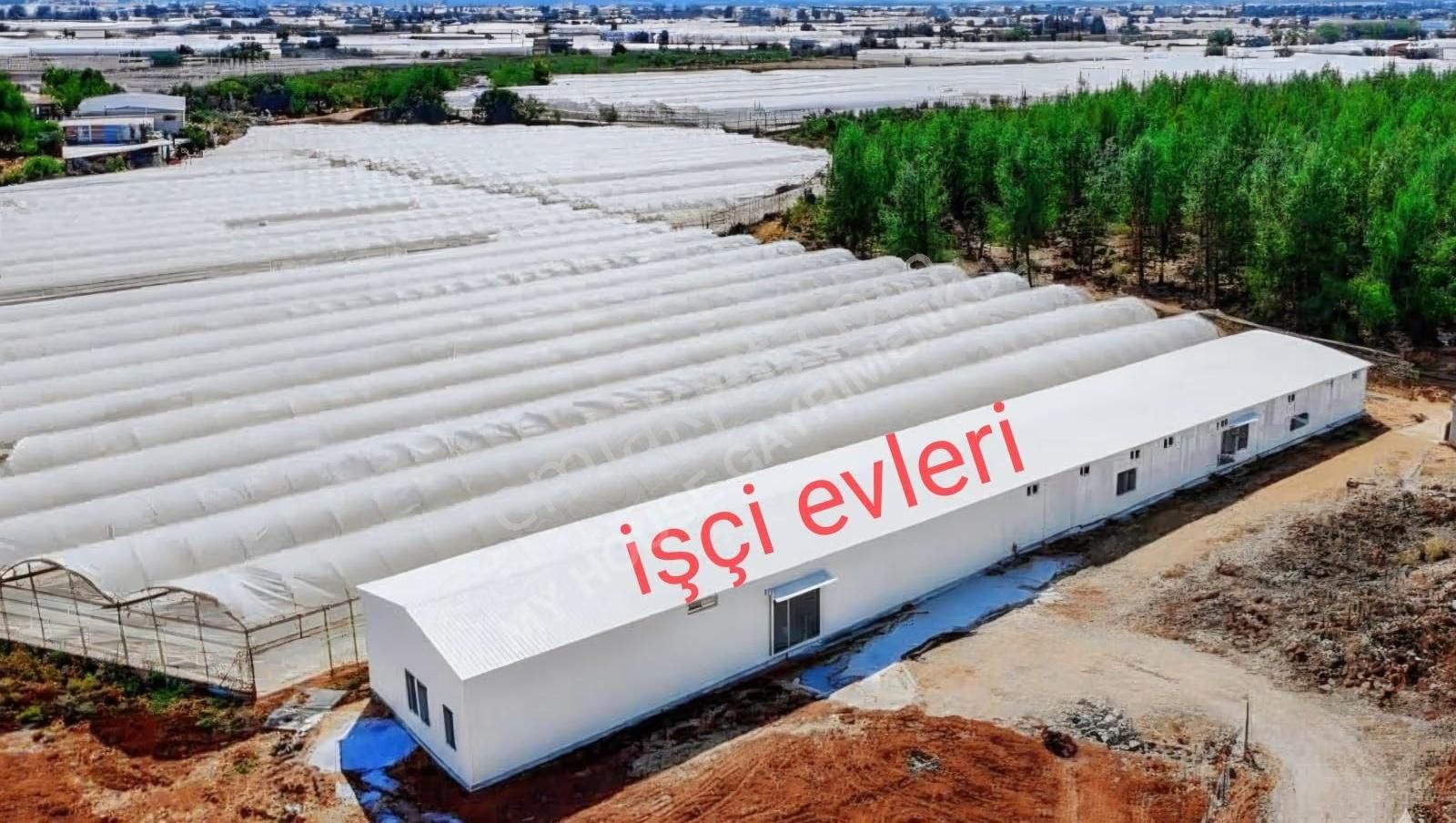 Antalya Aksu Topallı'da Satılık Kayıtlı Kurulu Sera Ve İşçi Evi.