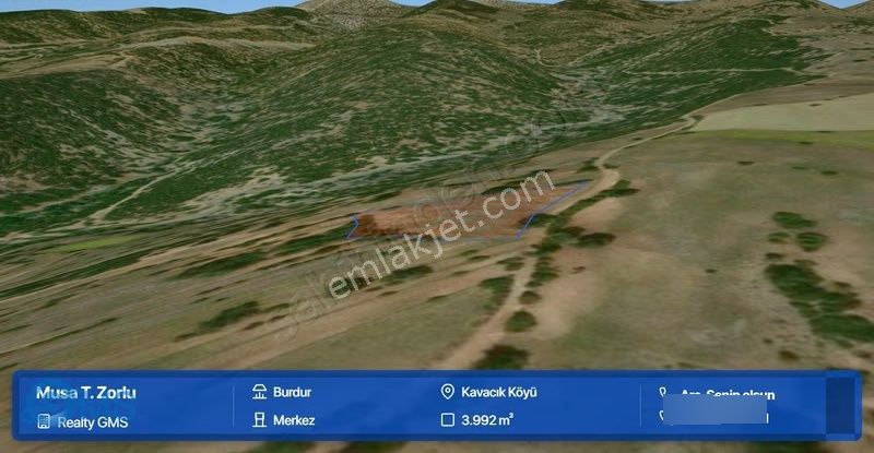 Burdur Merkez Kavacıkta 3992 M² Tarım Arazisi - Görsel 7