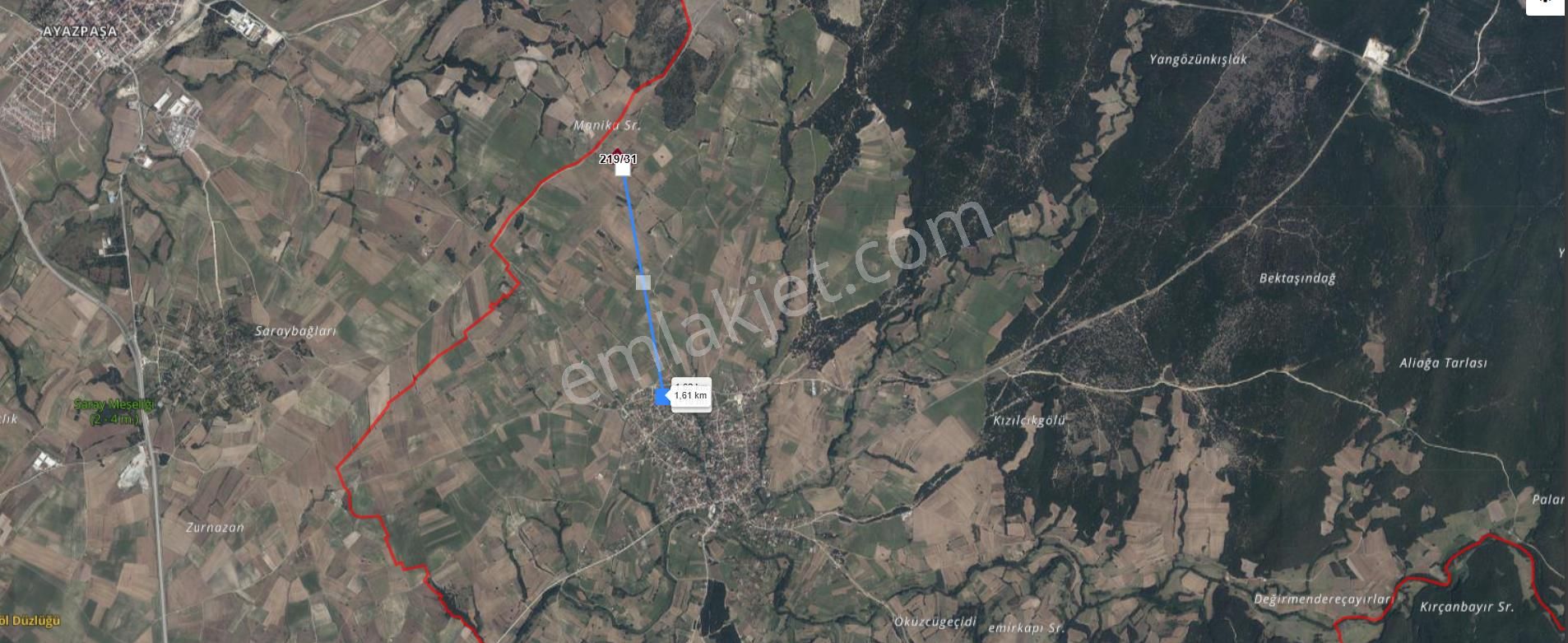 Eu Gayrimenkul'den 10500 Metrekare Kadastral Yola Cephe Tarla - Görsel 3