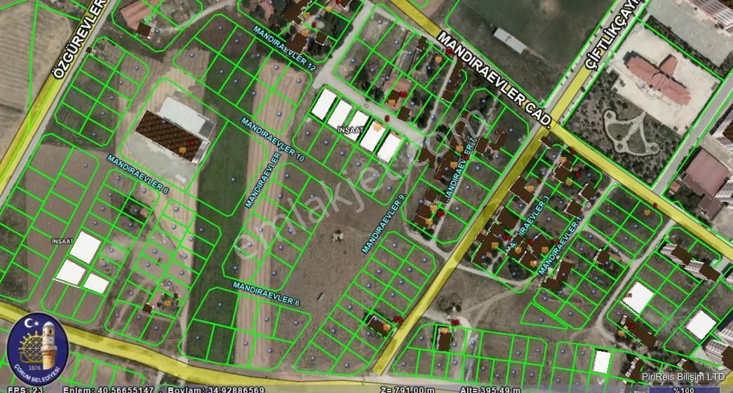 Mandıra Evler Tek Basına Yapılabilen 5 Kat 1o Dairelik Arsa