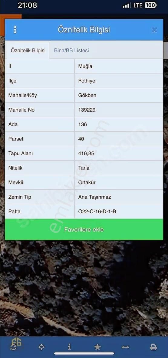 Fethiyede Gökbende Fırsat Satılık Tarla - Görsel 4