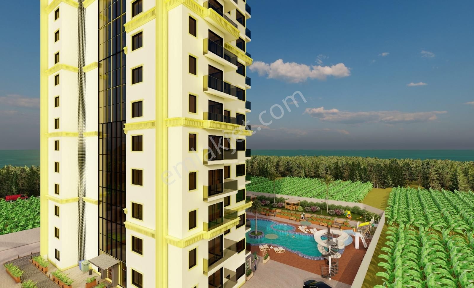 Alanya Mahmutlar 1+1 55m2 Full Aktiviteli Yüksek Kat Daire - Görsel 25