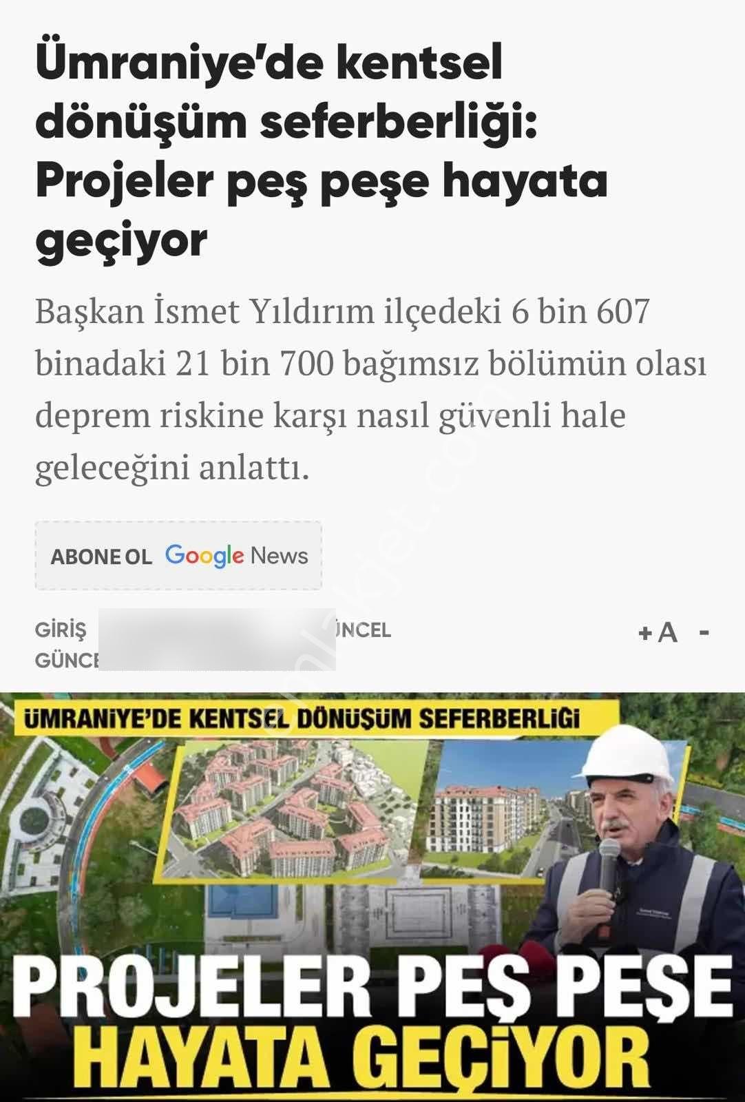 Ümraniye Topağacı Mh.58 M2 Proje Alanı İçin,de Satılık Arsa - Görsel 5