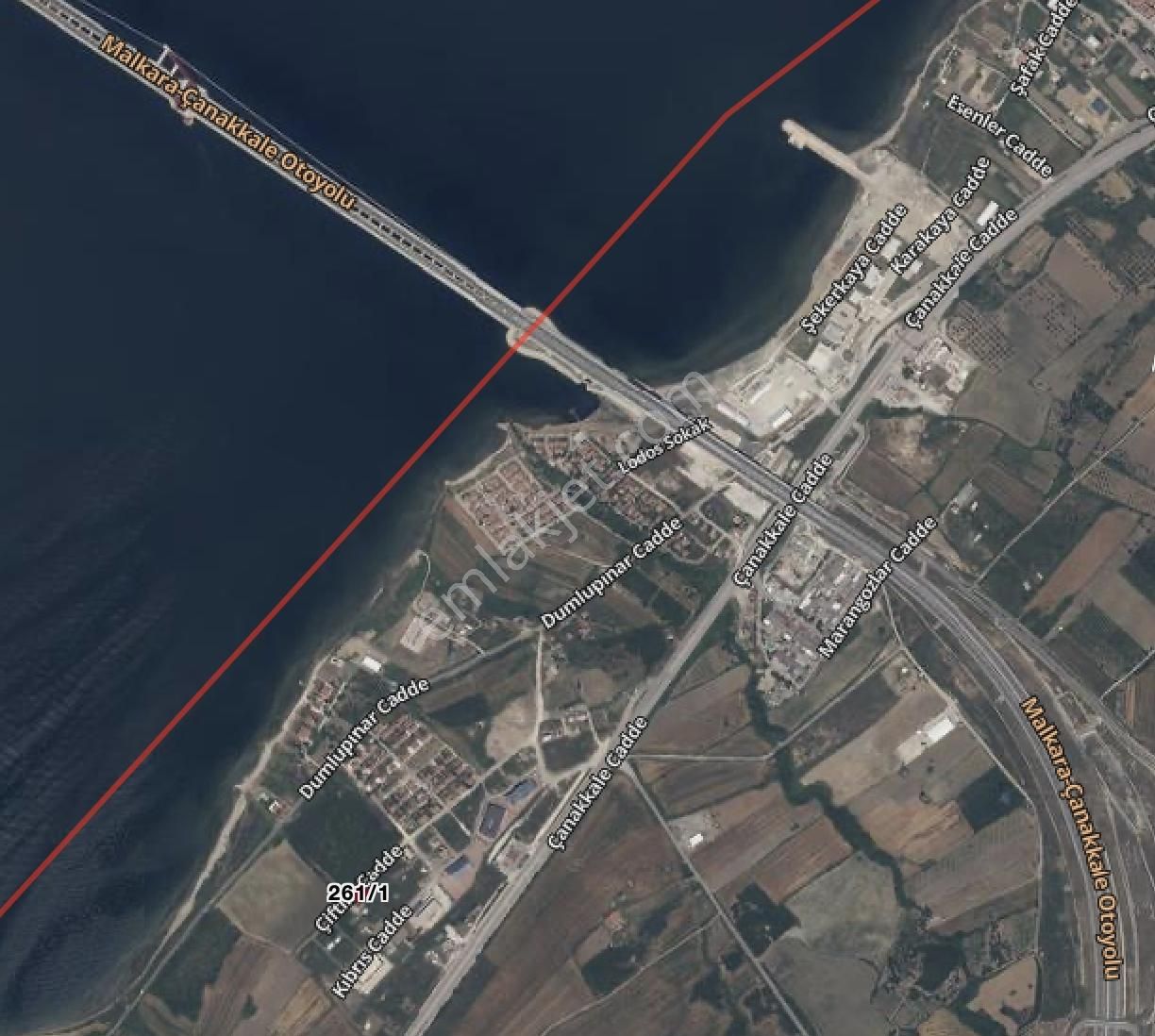 Lapseki'de 2 Kat Villa İmarlı 280 M² Arsa - Boğaz Manzaralı - Görsel 8