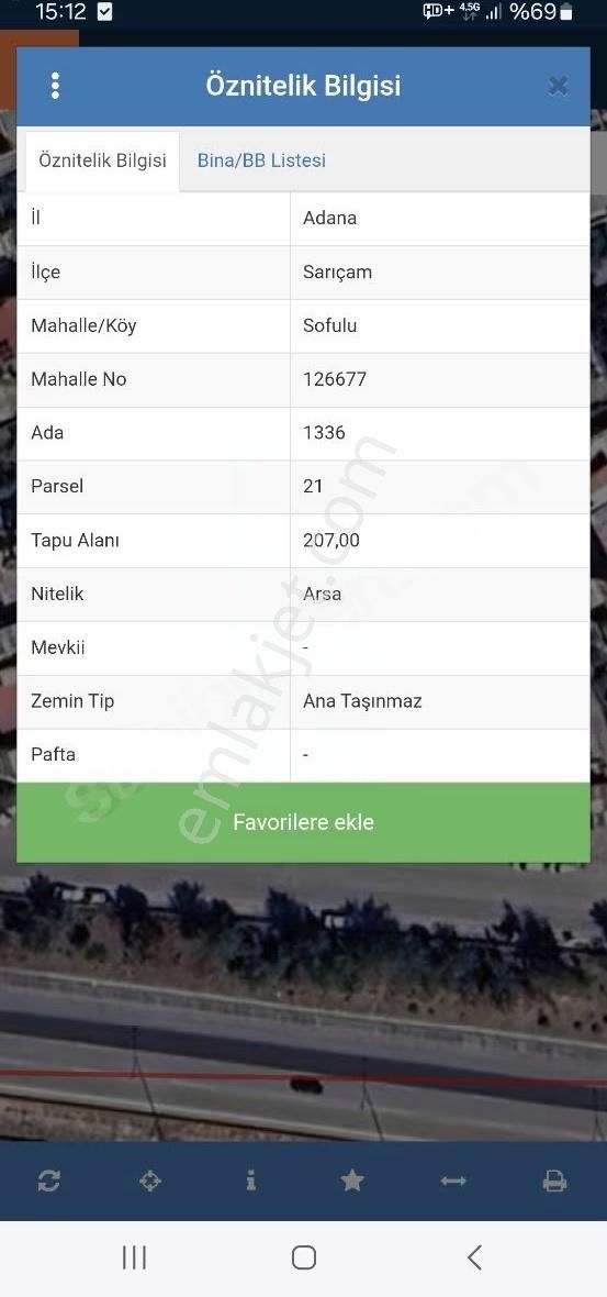 Sarıcam Şahin Tepe Mhlesinde Satlık İmarlı Arsa