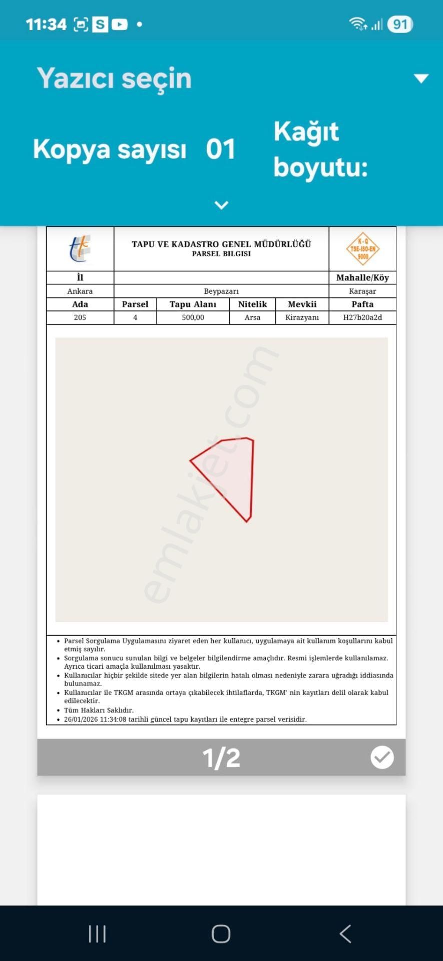 Arel'den Beypazarı Karaşar 500 M.kare Göl Yakını İmarlı Arsa - Görsel 2