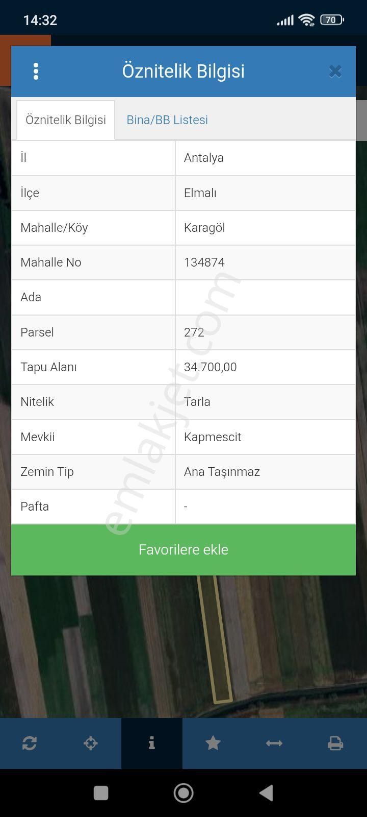 Elmalı Karagölde Fırsat Tarla