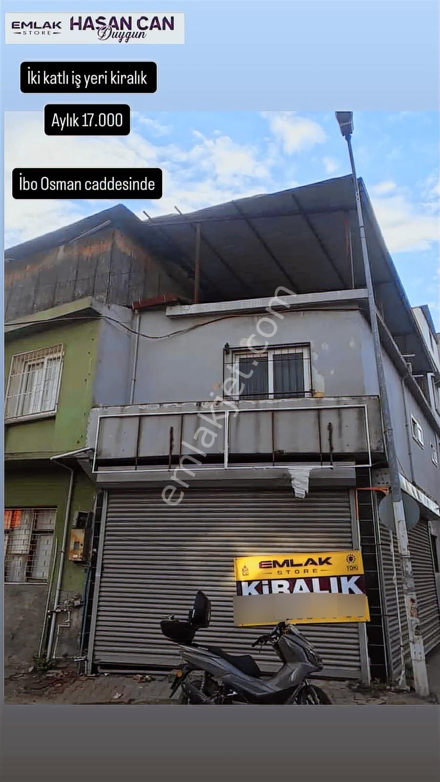 İbo Osman'da Merkezi Lokasyonda İki Katlı Kiralık İş Yeri
