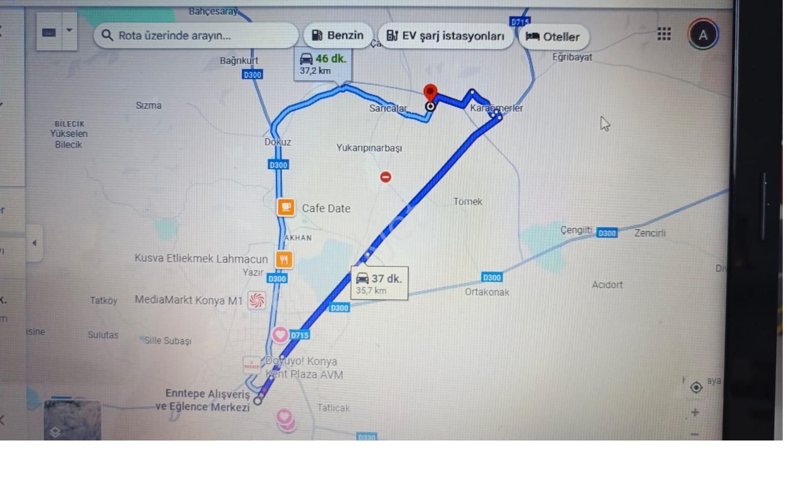 Selçuklu Sarıcalar Mahallesinde 954 M2 Satılık Yatırımlık Arazi