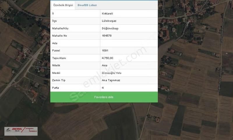 Kırklareli/l.burgaz Düğüncübaşı Satılık 322m Arsa - Görsel 2
