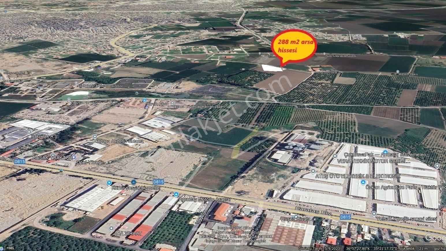 Adana Yüreğir Cumhuriyet 288 M2 Bulvr Üstü Yatırımlık Cazip Arsa - Görsel 3