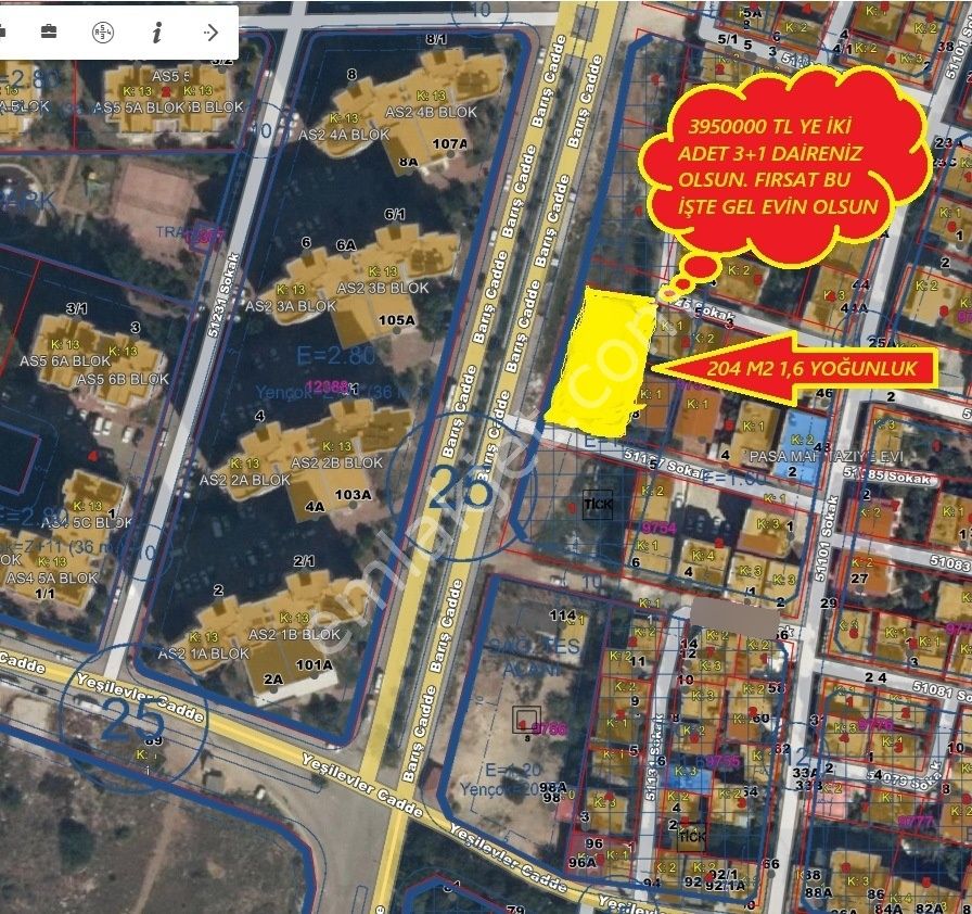 204 M2 1,6 Yoğunlk Katkarşılıgı Ver 2 Adaet 3+1 Daire Al .... ! - Görsel 3